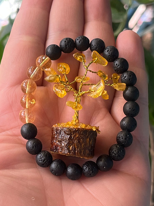 Citrine Tree & Bracelet Set - Perfect Diwali Gift for Prosperity & Wealth | Free Shipping