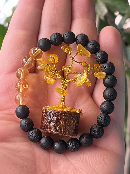 Citrine Tree & Bracelet Set - Perfect Diwali Gift for Prosperity & Wealth | Free Shipping