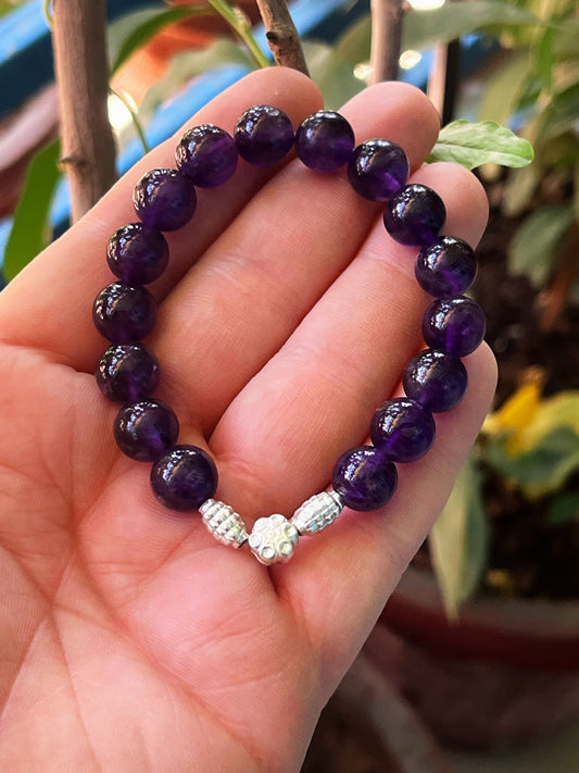 Premium Amethyst Bracelet for Emotional Balance and Inner Strength | Natural Crystal Bracelet