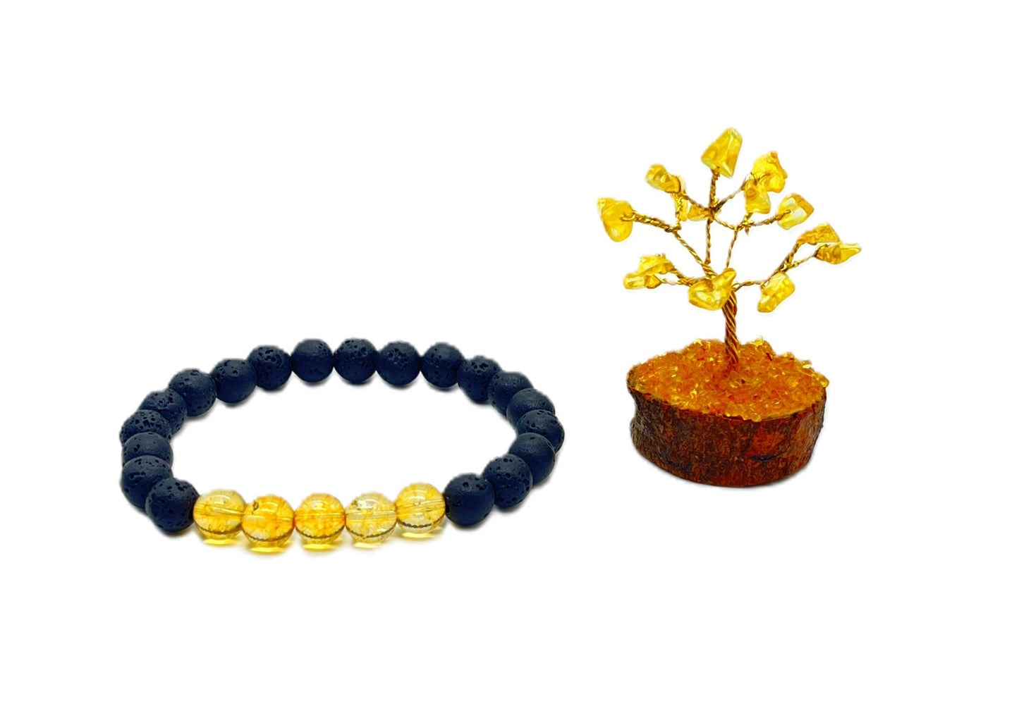 Citrine Tree & Bracelet Set - Perfect Diwali Gift for Prosperity & Wealth | Free Shipping