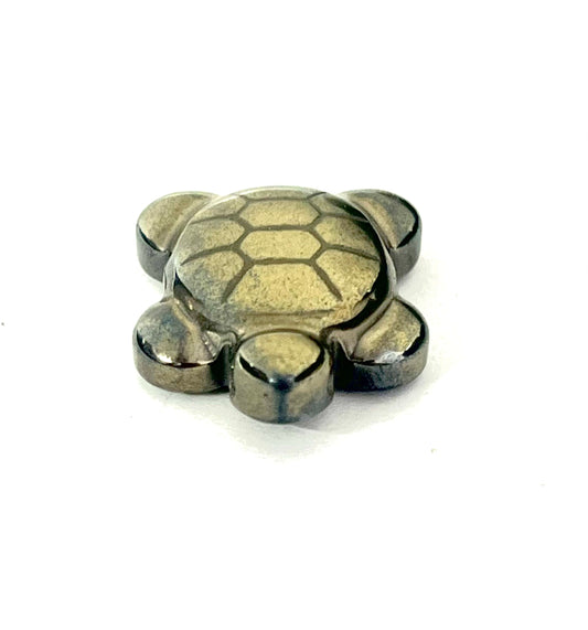 Pyrite turtle feng shui crystal for wealth protection and good luck astrology healing