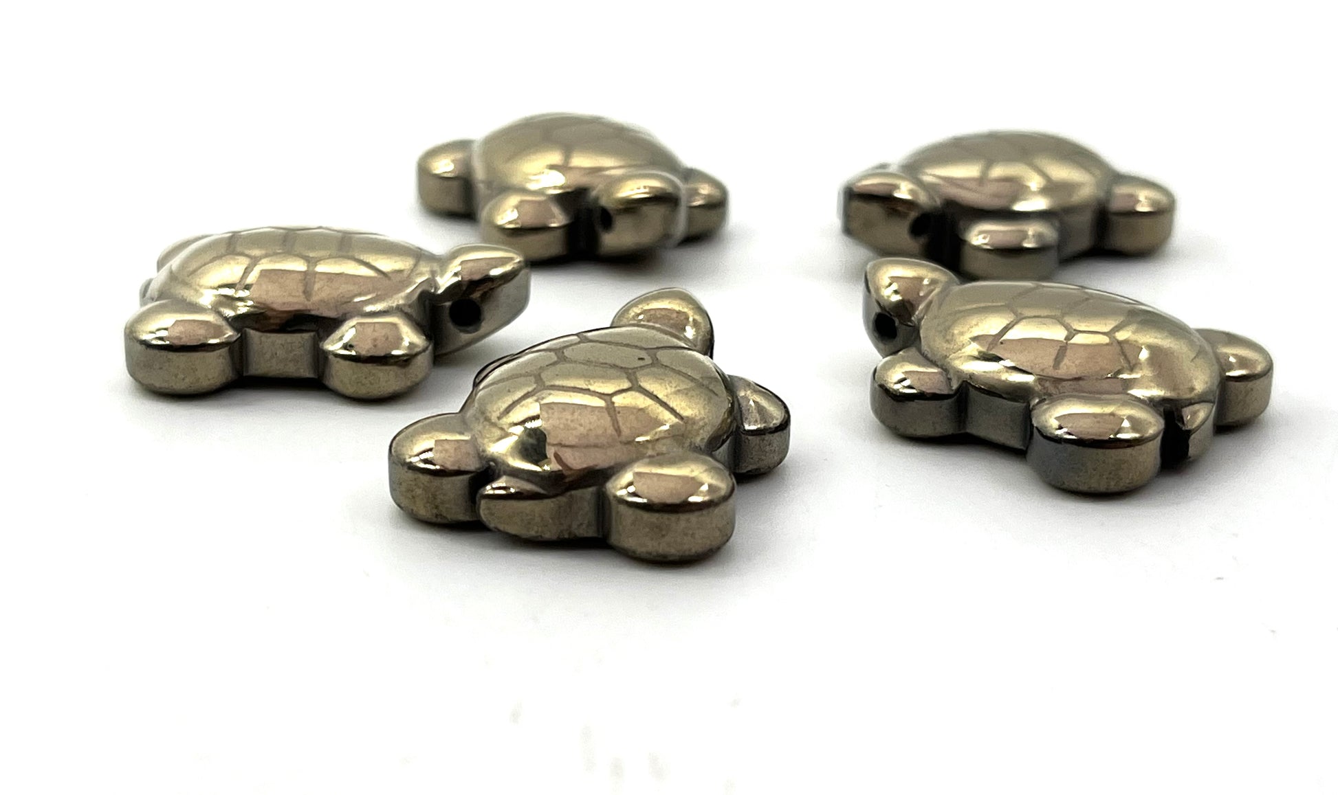 Five pyrite turtle crystals for office decoration and financial protection