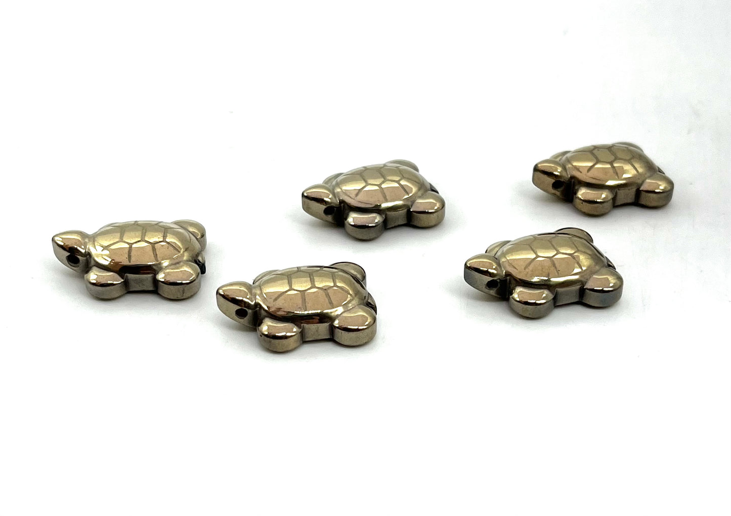 Pyrite turtle set of 5 for business stability growth feng shui wealth crystals