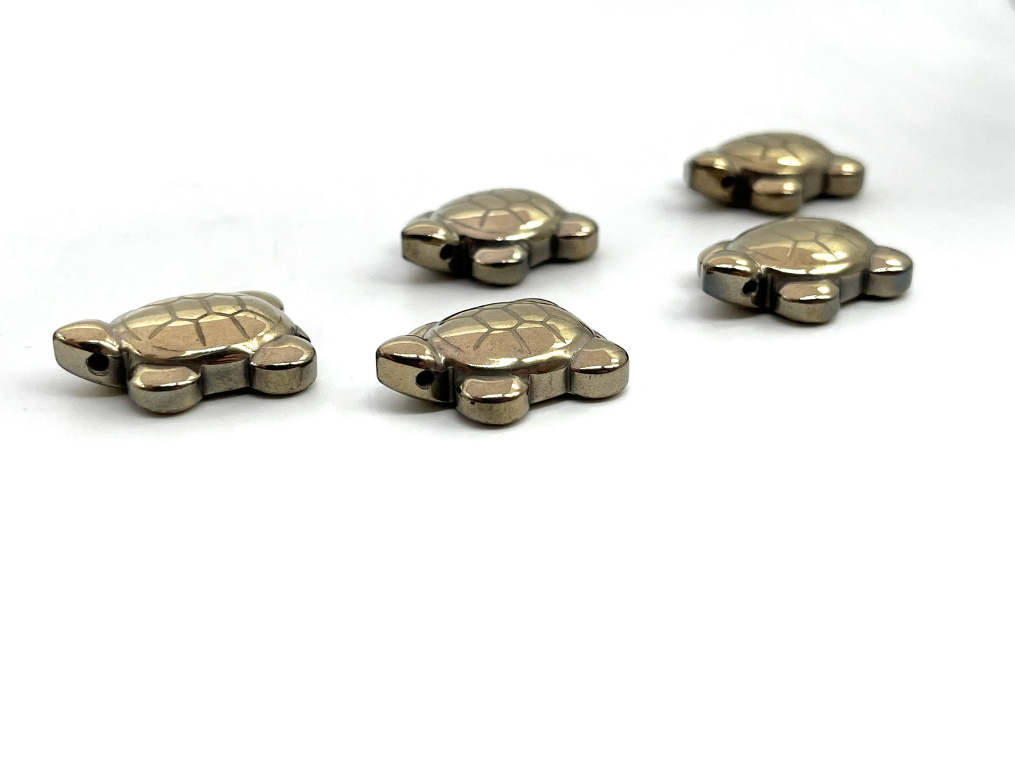 Five pyrite turtle crystals for office decoration and financial protection