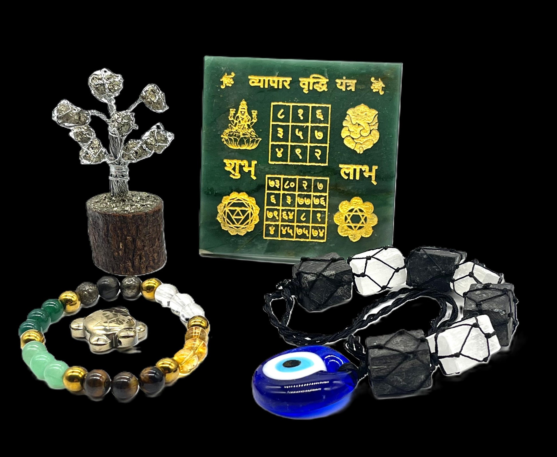 Complete business prosperity kit with feng shui crystals for zodiac healing