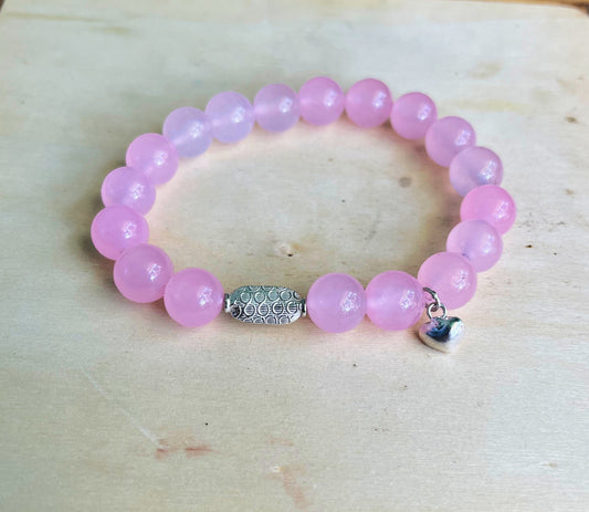 Premium Rose Quartz Bracelet 925 Silver | Luxury Large Beads | Free Shipping & Gift