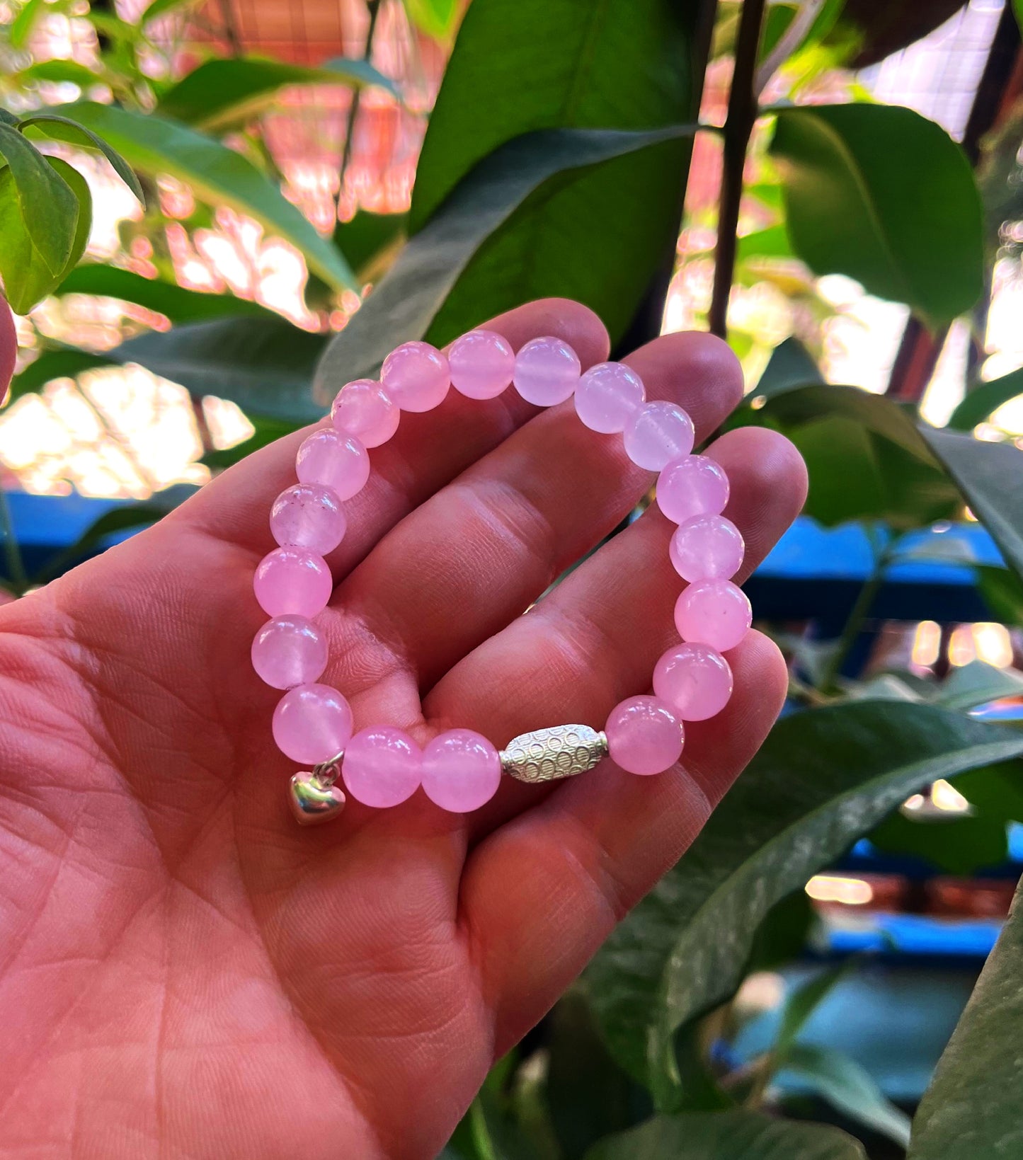 Premium Rose Quartz Bracelet 925 Silver | Luxury Large Beads | Free Shipping & Gift