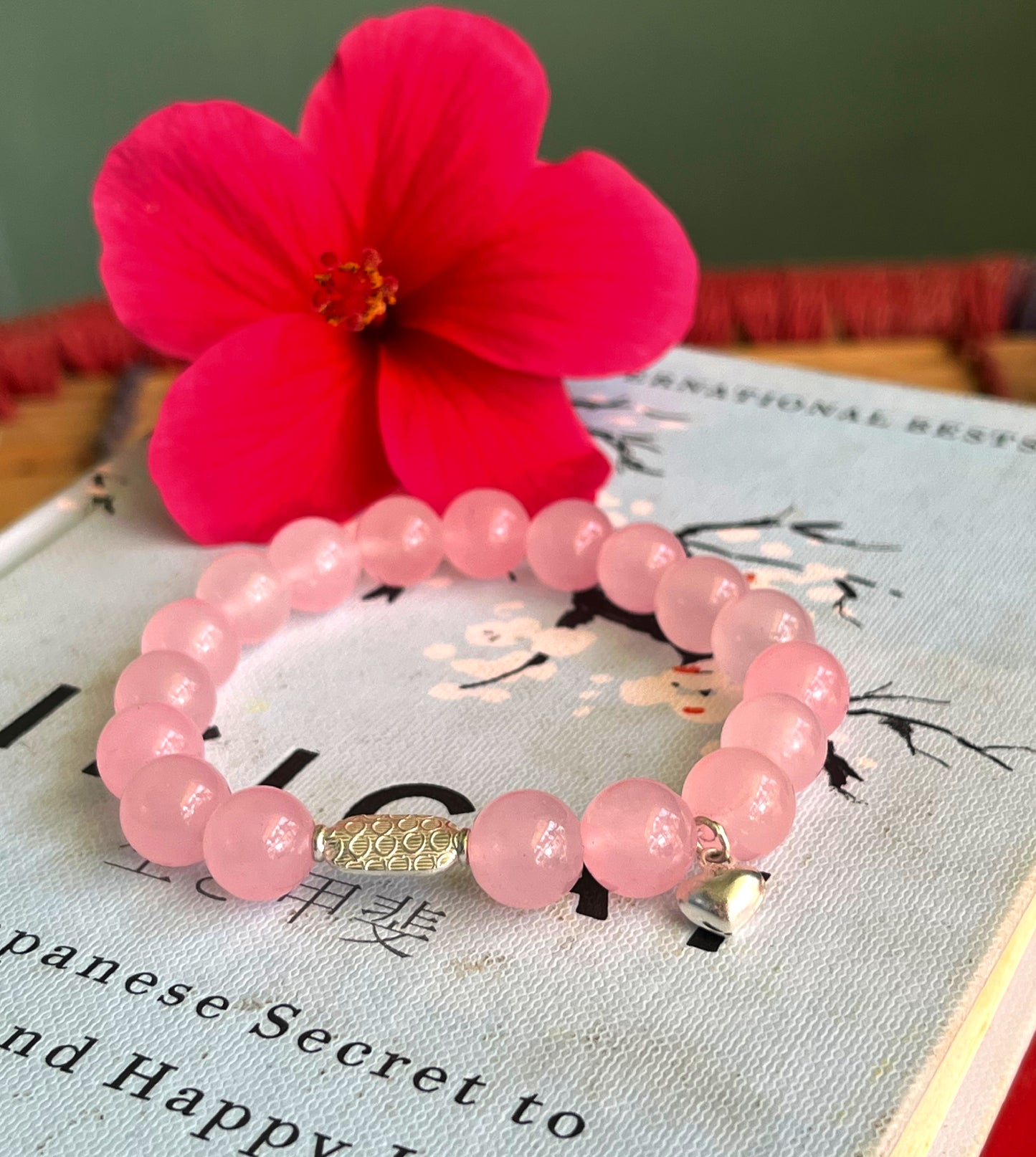 Premium Rose Quartz Bracelet 925 Silver | Luxury Large Beads | Free Shipping & Gift