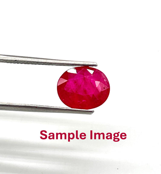 Natural ruby gemstone for sun planet astrology and heart chakra healing