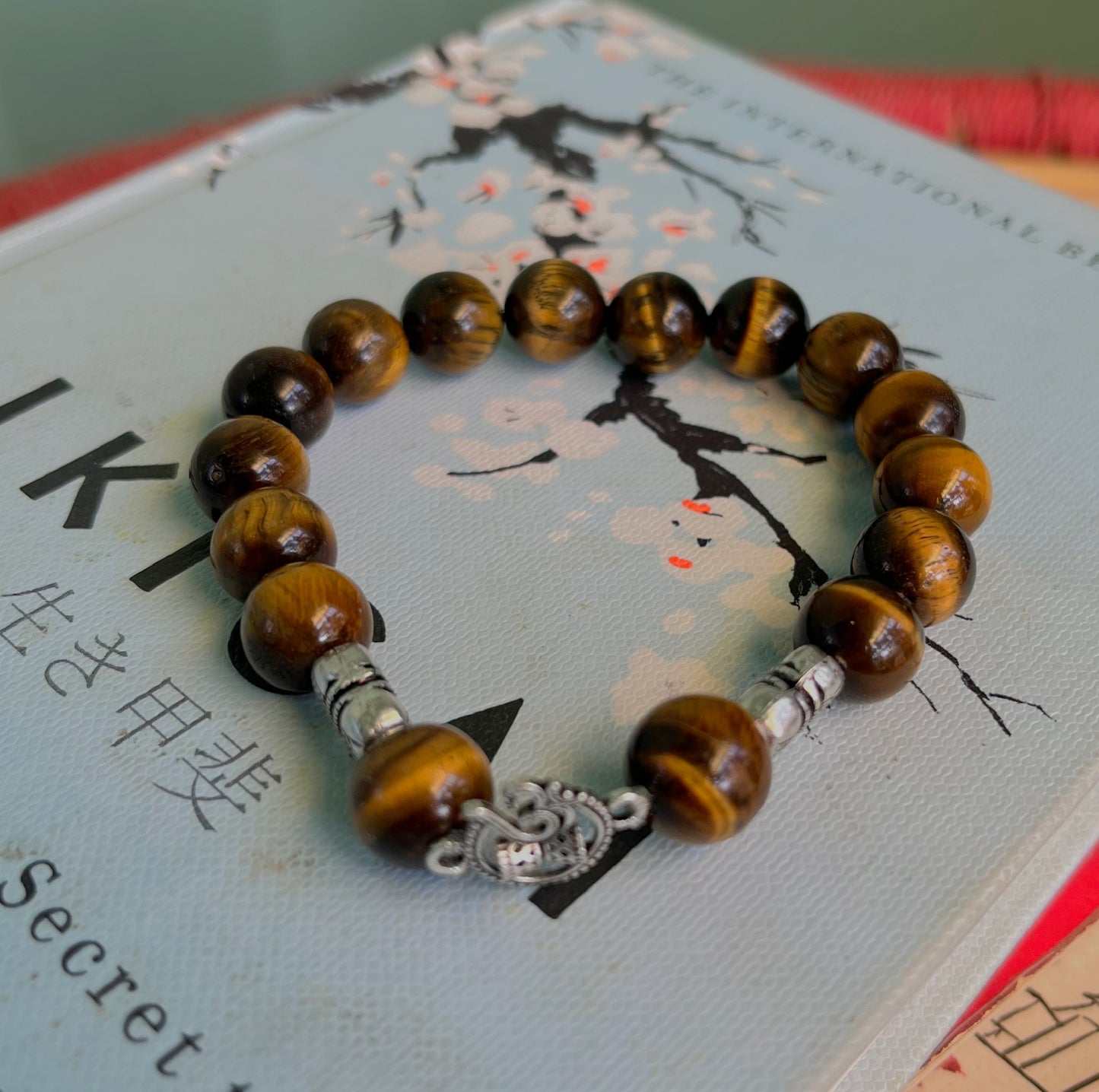 Premium Tiger Eye Bracelet 925 Silver | Large Stone Beads | Free Shipping & Gift