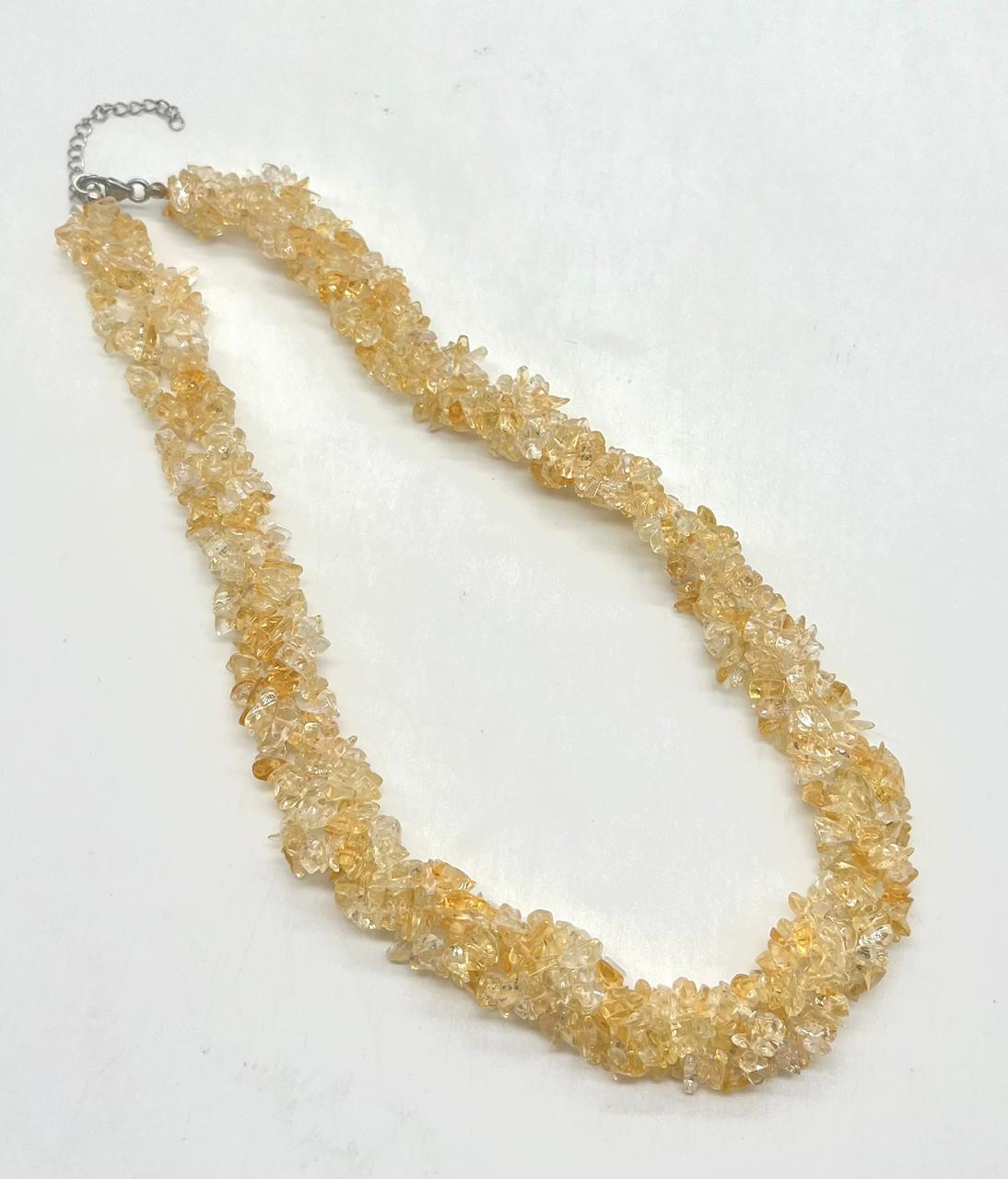 Citrine Necklace 925 Silver - Success & Prosperity Healing Crystal Jewelry