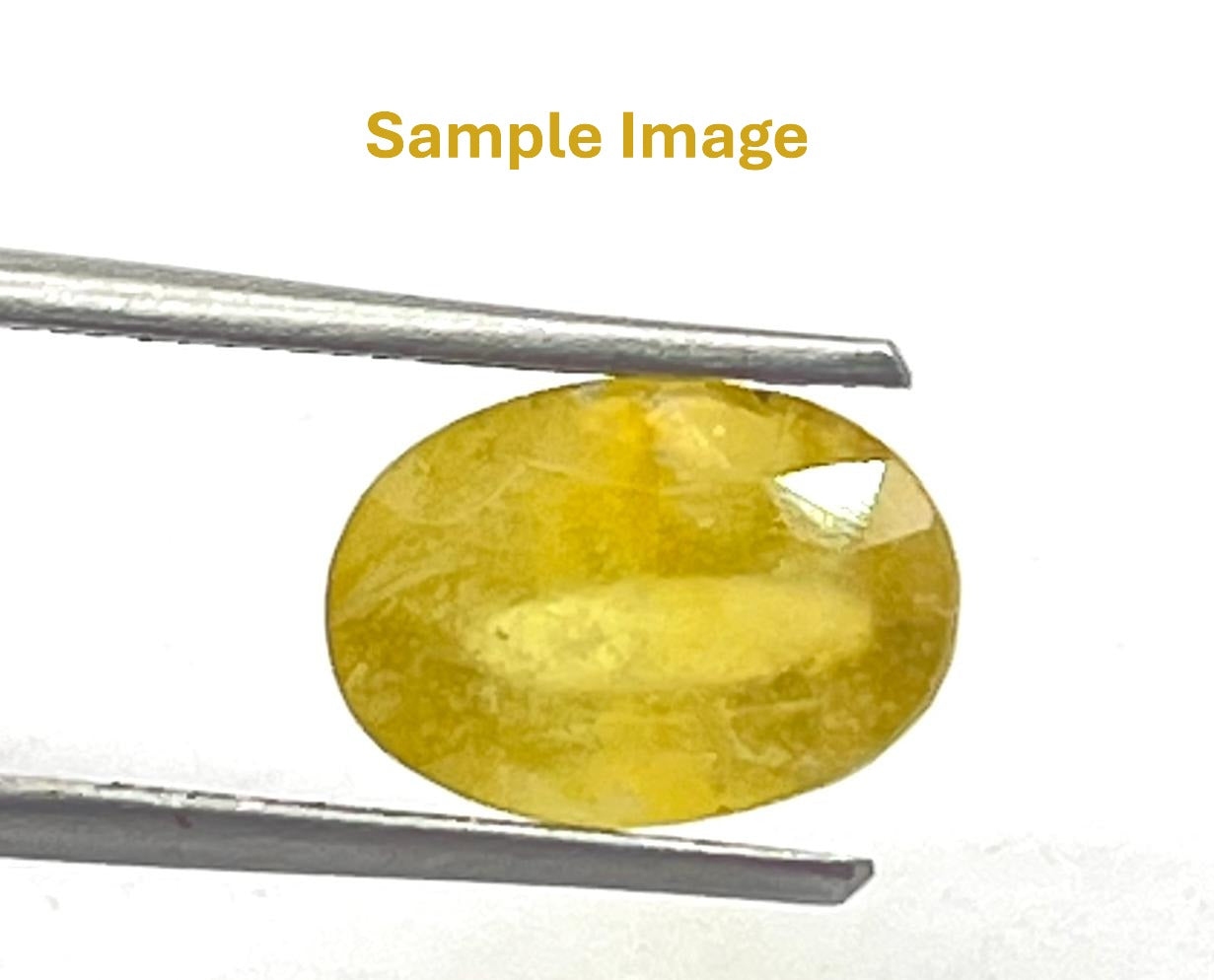 Natural yellow sapphire pukhraj Jupiter planet gemstone for astrological healing crystal