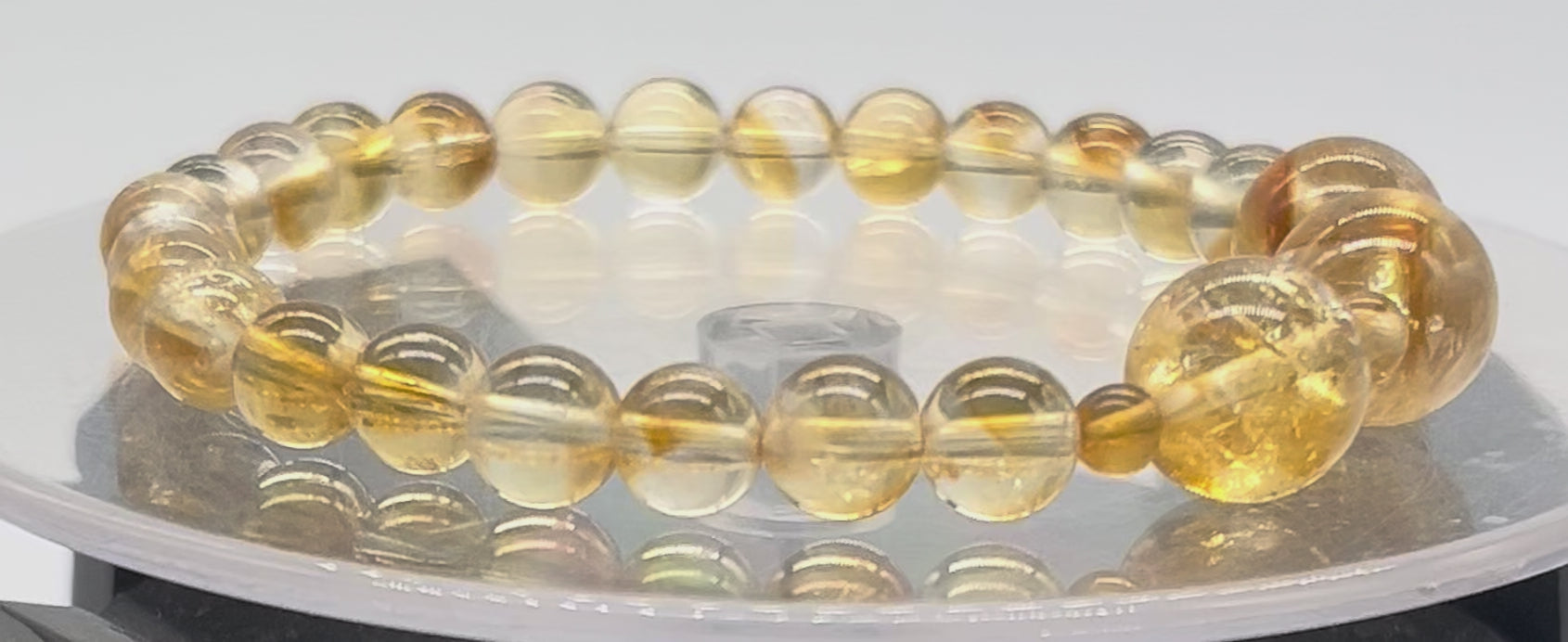 Golden citrine healing bracelet with merchant stone properties for wealth attraction