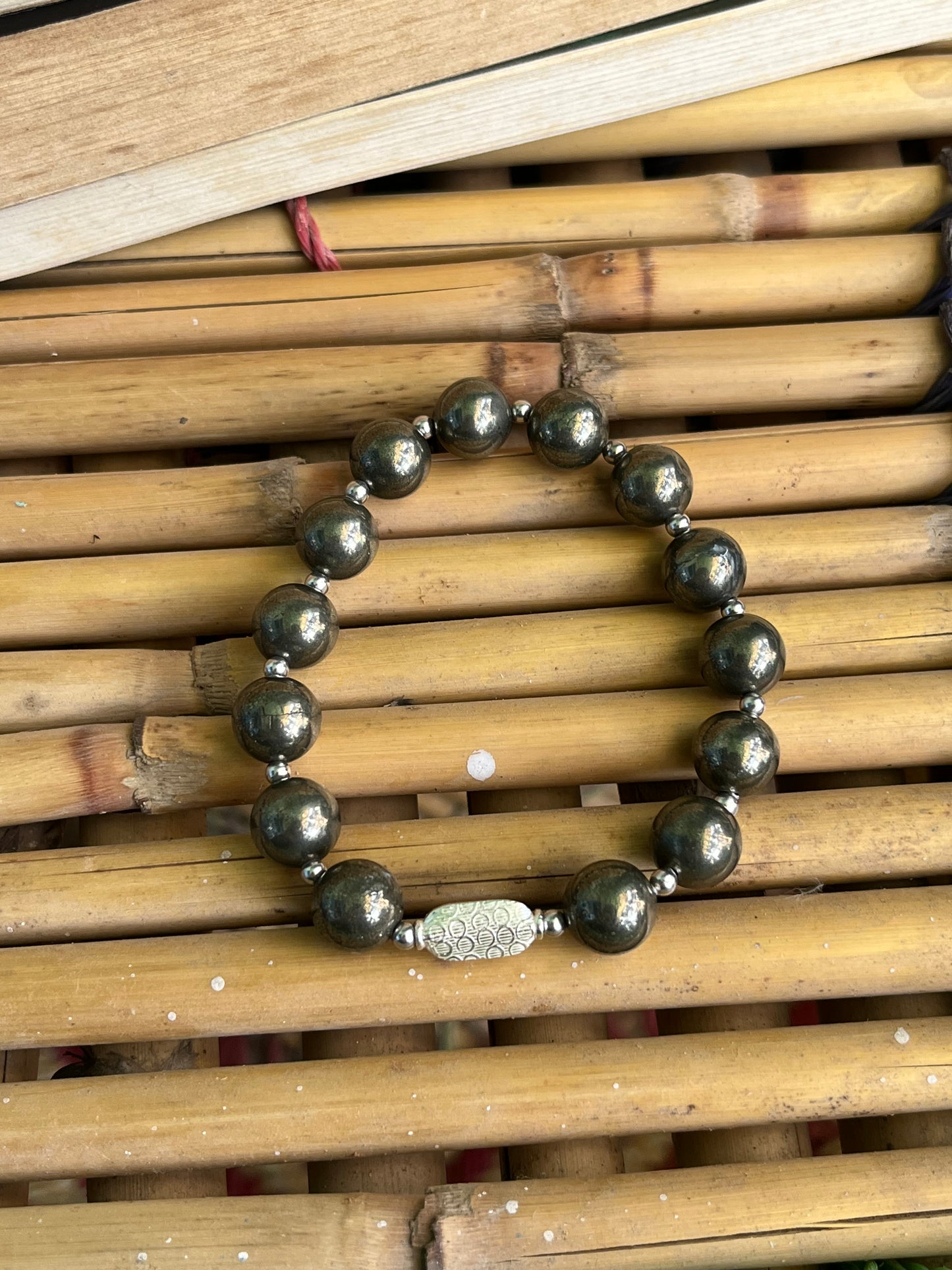 Premium 925 Silver Pyrite Bracelet 10mm - Money Magnet Healing Crystal for Wealth & Prosperity - RatnaSetu - Zodiac Bracelets & Healing Crystals India