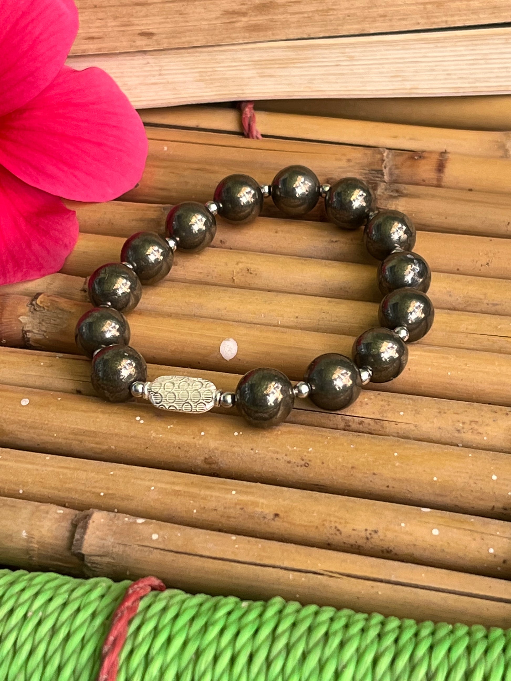 Premium 925 Silver Pyrite Bracelet 10mm - Money Magnet Healing Crystal for Wealth & Prosperity - RatnaSetu - Zodiac Bracelets & Healing Crystals India