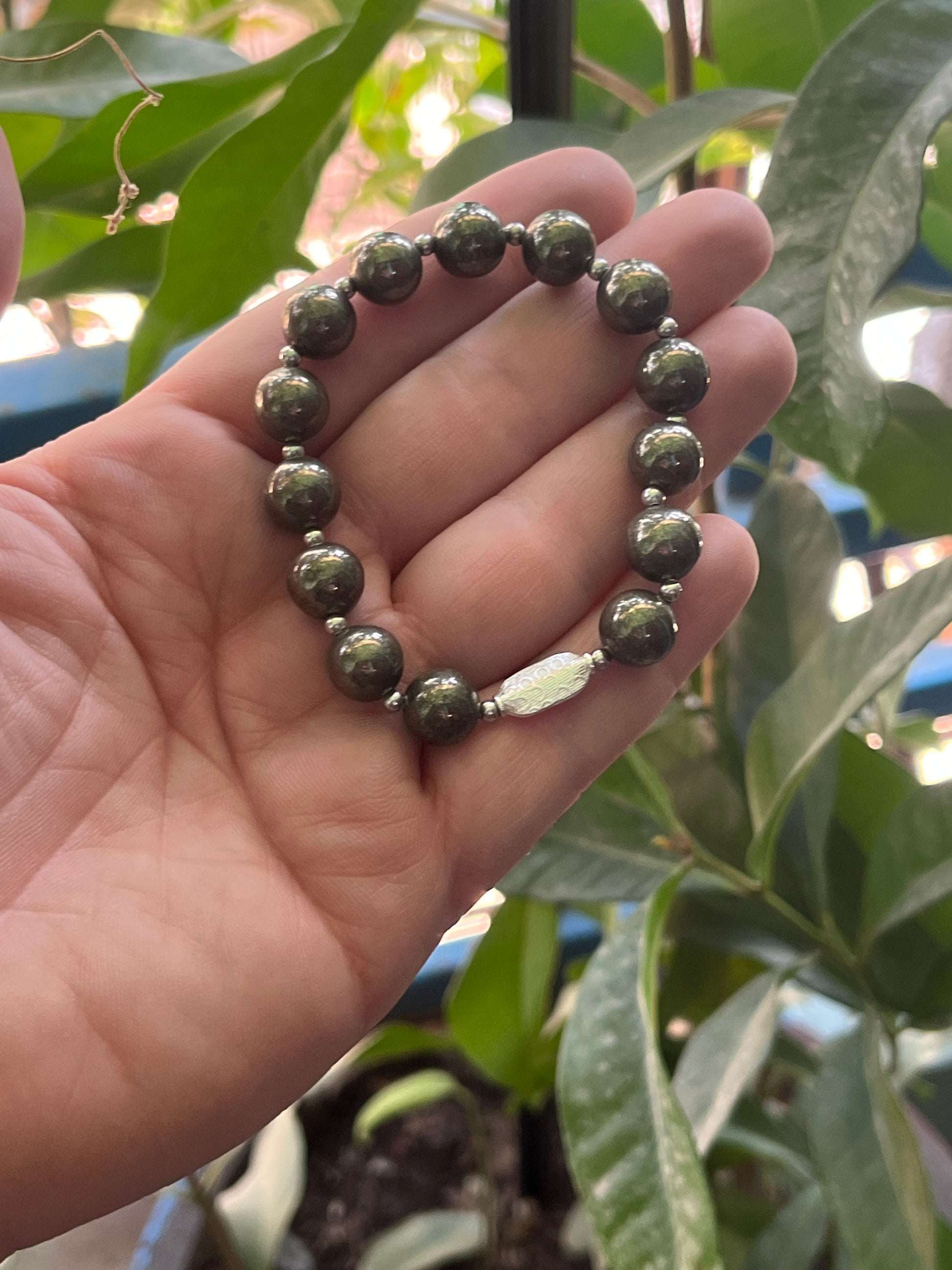 Premium 925 Silver Pyrite Bracelet 10mm - Money Magnet Healing Crystal for Wealth & Prosperity - RatnaSetu - Zodiac Bracelets & Healing Crystals India