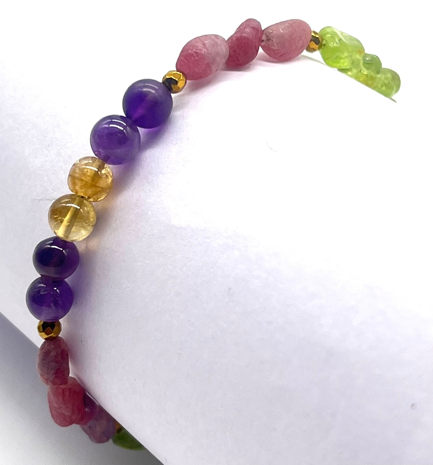 Multi-Gemstone Chakra Healing Bracelet - 6 Stones for Complete Energy Balance | Halloween Crystal Jewelry