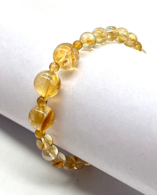 Citrine Bracelet - Astrology Healing Jewelry for Abundance, Solar Plexus Chakra & Manifestation Energy