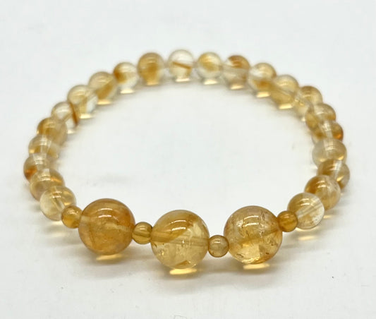 Citrine Bracelet - Astrology Healing Jewelry for Abundance, Solar Plexus Chakra & Manifestation Energy