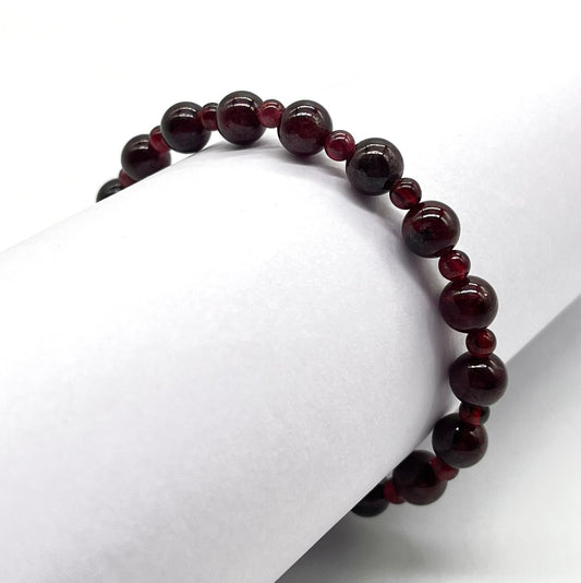 Garnet Bracelet - Astrology Healing Jewelry for Passion, Courage & Root Chakra Energy Balance