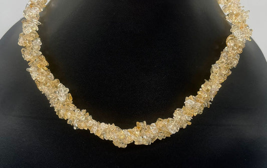 Citrine Necklace 925 Silver - Success & Prosperity Healing Crystal Jewelry