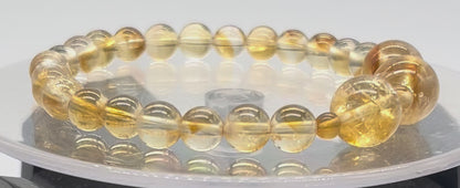 Golden citrine healing bracelet with merchant stone properties for wealth attraction